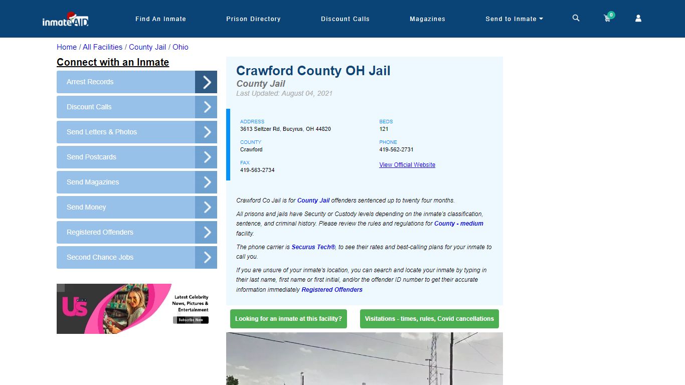 Crawford County OH Jail - Inmate Locator - Bucyrus, OH